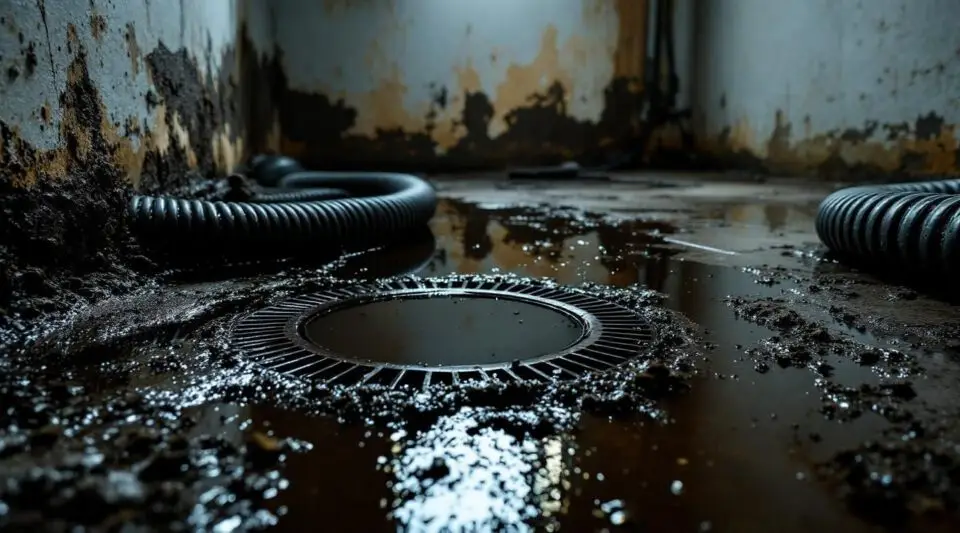 A clean and fully restored residential basement following professional sewage cleanup services.